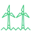 energía renovable marina icono