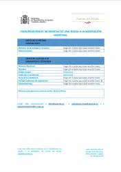 FORMULARIO COMUNICACIÓN DE INCIDENCIAS FORMULARIO COMUNICACIÓN DE INCIDENCIAS