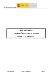 Guía del Usuario. Declaración Marítima de Sanidad Guía del Usuario. Declaración Marítima de Sanidad