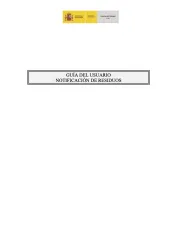 Guía del Usuario. Notificación de Residuos (WASDIS) Guía del Usuario. Notificación de Residuos (WASDIS)
