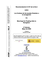 Recomendación E-107 de la IALA sobre Los fondeos de las ayudas flotantes a la navegación
