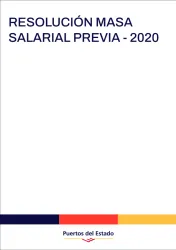 Resolución masa salarial previa - 2020 Resolución masa salarial previa - 2020