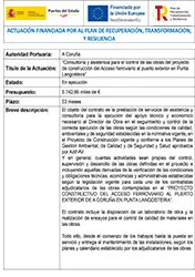 AP A Coruña - Consultoría y asistencia para el control de las obras del proyecto de construcción del Acceso ferroviario al puerto exterior en Punta Langosteira Portada
