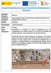 AP Barcelona - Nuevo acceso ferroviario. Vías de acceso y expedición/recepción en Nou Llobregat. Obra civil. Fase 1 Portada