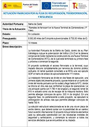 AP Bahía de Cádiz - Ramales de ferrocarril en la Nueva Terminal de Contenedores (1ª Fase) Portada