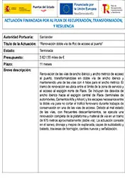 AP Santander - Renovación doble vía de ffcc de acceso al puerto Portada