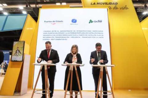 Adif, Puertos del Estado y la Autoridad Portuaria de Castelló impulsan la construcción del nuevo acceso ferroviario sur Adif, Puertos del Estado y la Autoridad Portuaria de Castelló impulsan la construcción del nuevo acceso ferroviario sur