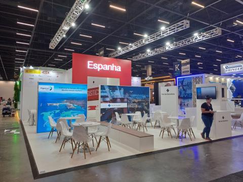 Los puertos españoles buscan reforzar los tráficos con Latinoamérica en la feria Intermodal Brasil Los puertos españoles buscan reforzar los tráficos con Latinoamérica en la feria Intermodal Brasil