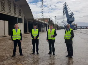 El presidente de Puertos del Estado visita el Puerto de Sevilla para abordar el grado de desarrollo de sus proyectos estratégicos