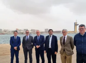 El presidente de Puertos del Estado se interesa por los proyectos de inversión que impulsa la Autoridad Portuaria, así como por los de accesibilidad terrestre a los puertos de Almería y Carboneras