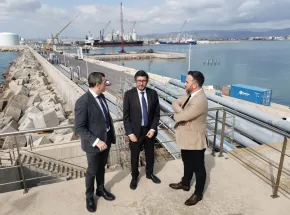 El presidente de Puertos del Estado se interesa por el desarrollo de la dársena sur del puerto de Castellón