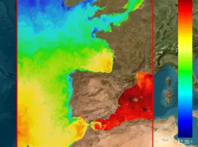 foto de mapa térmico de españa